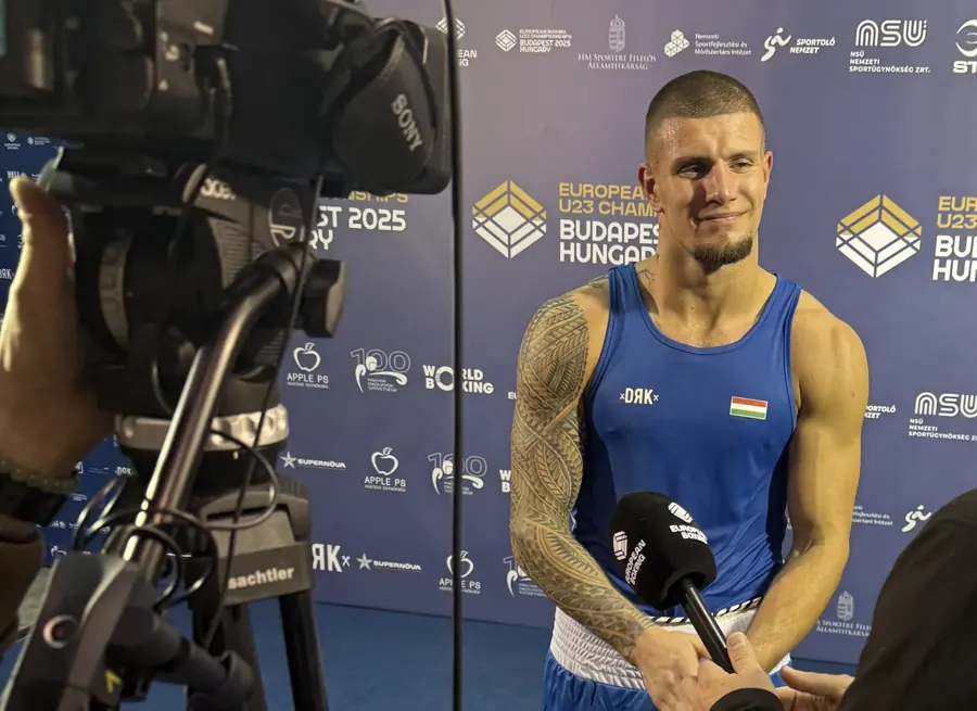 Magyar ökölvívó interjú a vegyes zónában az U23 Ökölvívó Európa-bajnokságon, Budapest 2025